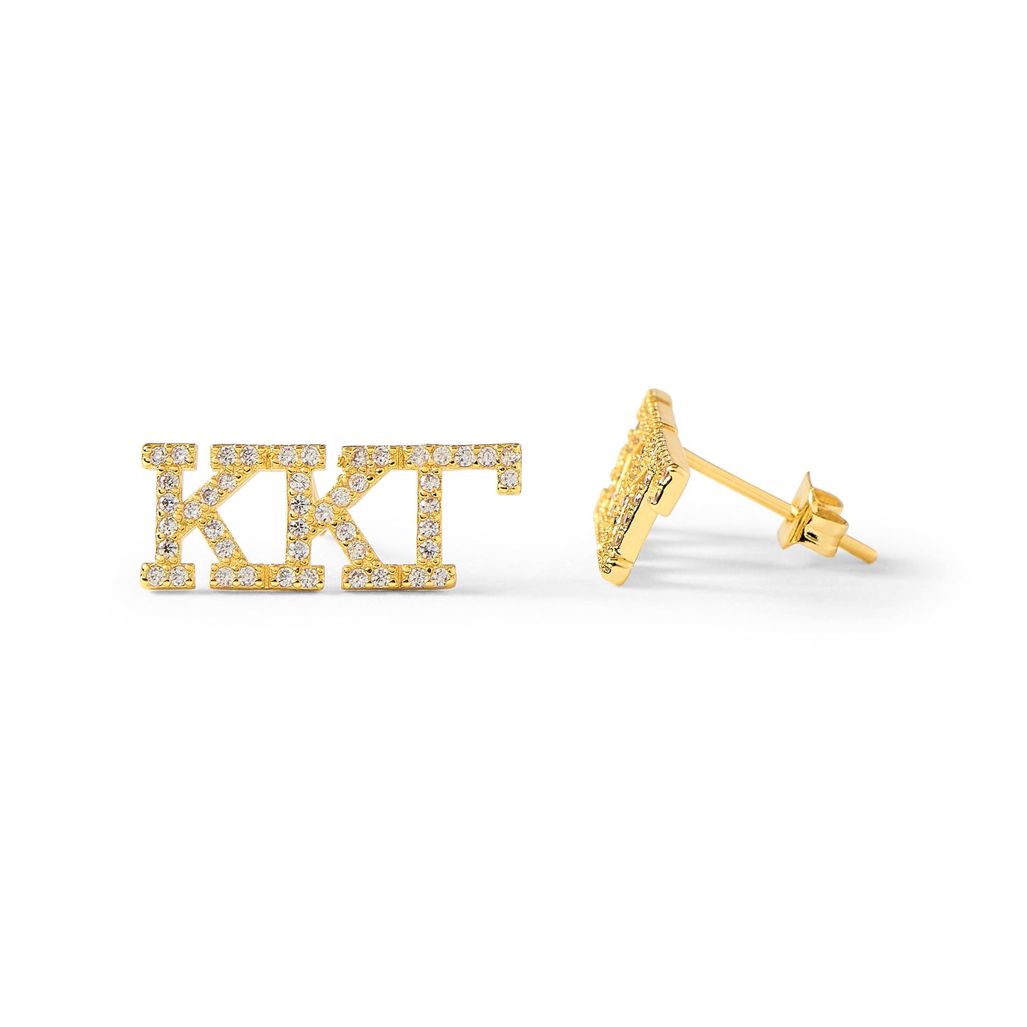 Kappa Kappa Gamma 18k Gold Plated Stud Earrings