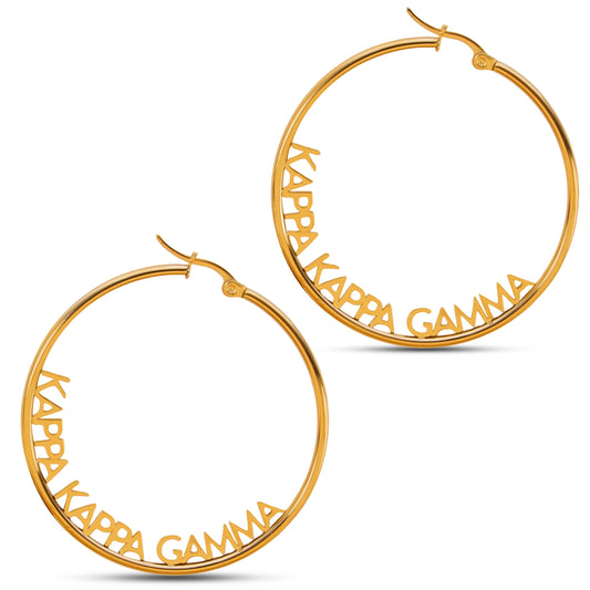 Kappa Kappa Gamma Earrings - Hoop Design