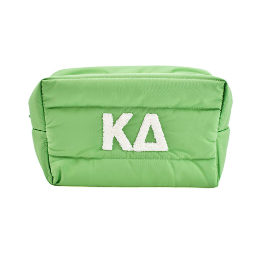 Kappa Delta Makeup Bag - Puffer Style with Sorority Letters