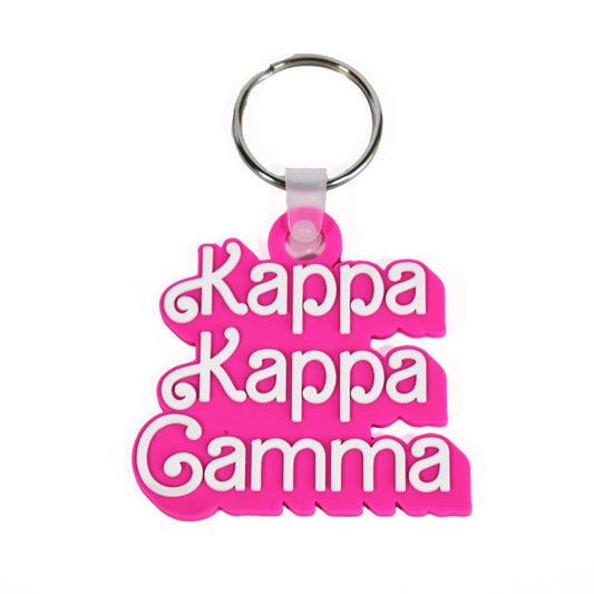 Kappa Kappa Gamma Keychain- Retro Dolly Sorority Name Design