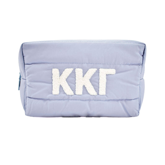 Kappa Kappa Gamma Makeup Bag - Puffer Style with Sorority Letters