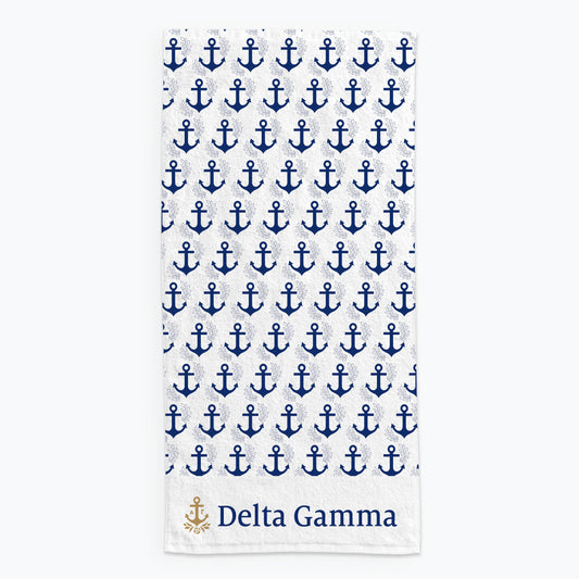 Delta Gamma Beach Towel- Lightweight Brand Design
