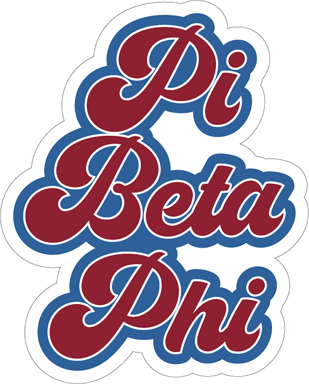 Pi Beta Phi Retro Sorority Car Magnet Set of 2