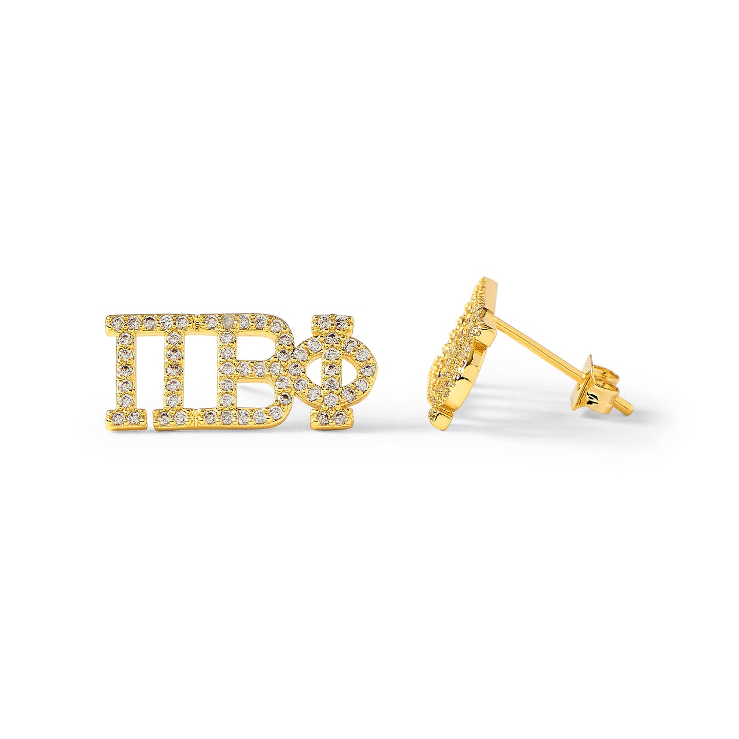 Pi Beta Phi 18k Gold Plated Stud Earrings