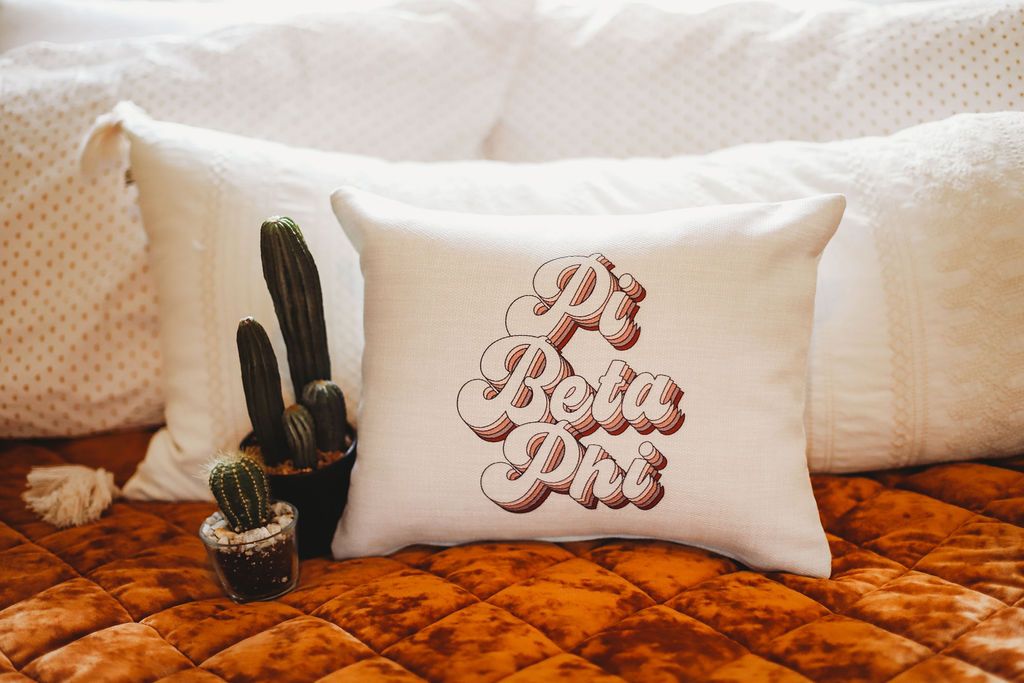 Pi Beta Phi Retro Throw Pillow