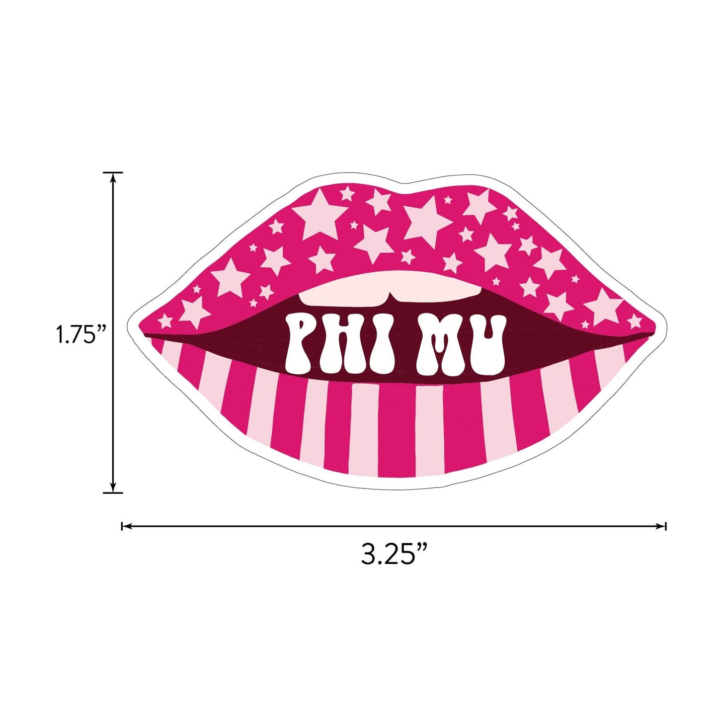 Phi Mu Girl Power Sticker Sheet