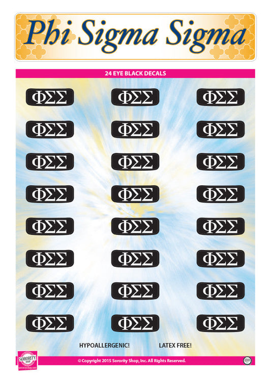 Phi Sigma Sigma Eye Black Decals