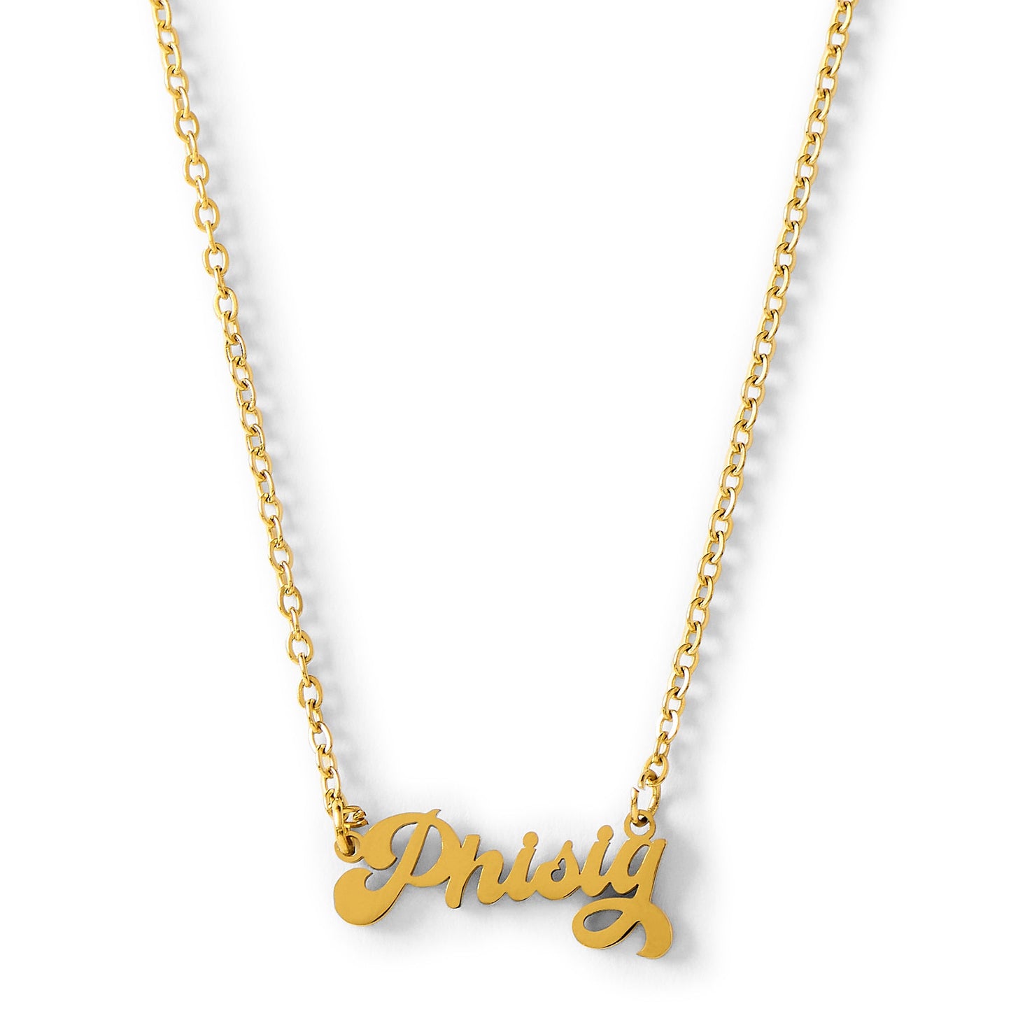 Phi Sigma Sigma Retro Design Necklace