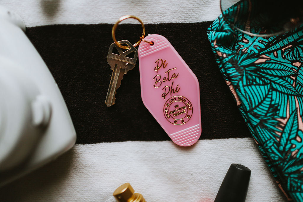 Pi Beta Phi Motel Keychain