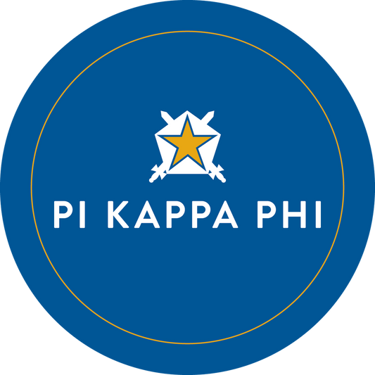 Pi Kappa Phi Fraternity Car Decal Sticker- Full Color Circle Logo