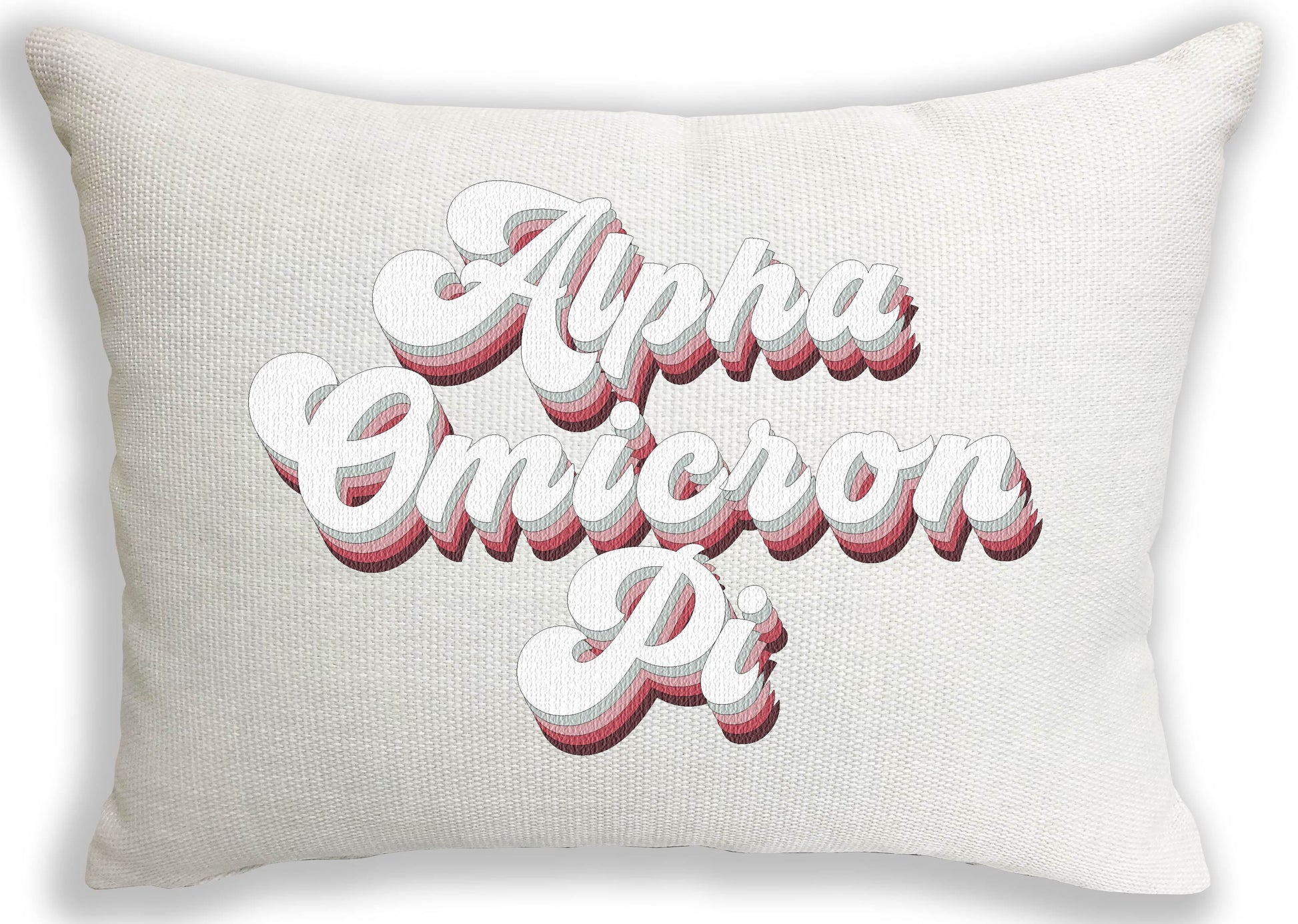 Alpha Omicron Pi Retro Throw Pillow - Virginia Book Company