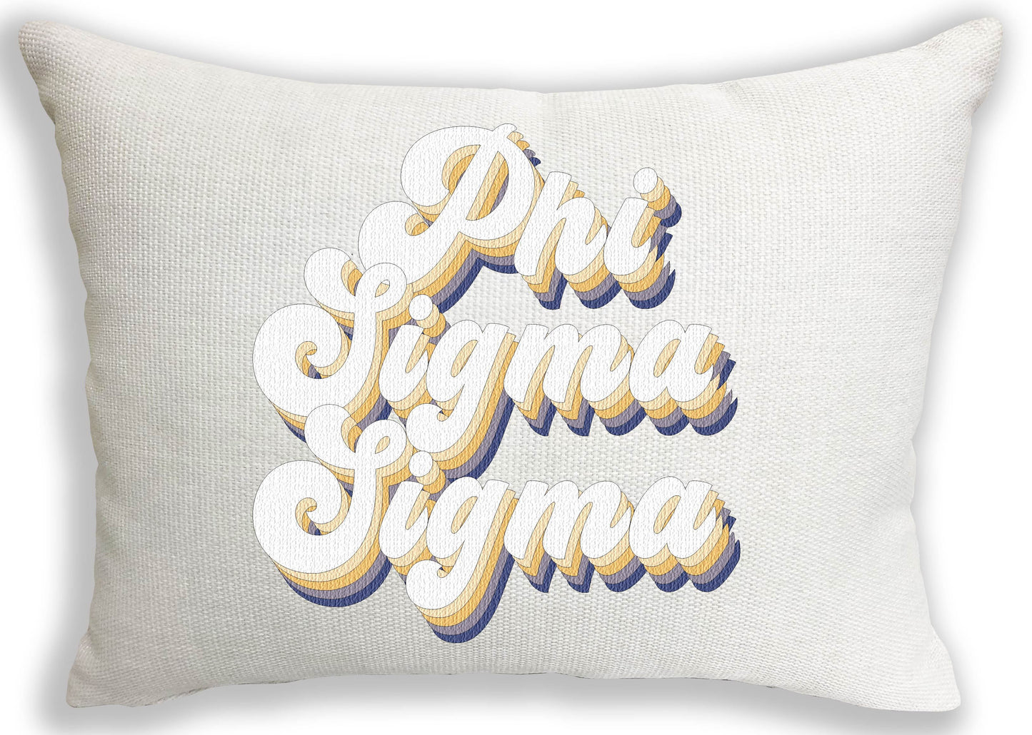 Phi Sigma Sigma Retro Throw Pillow