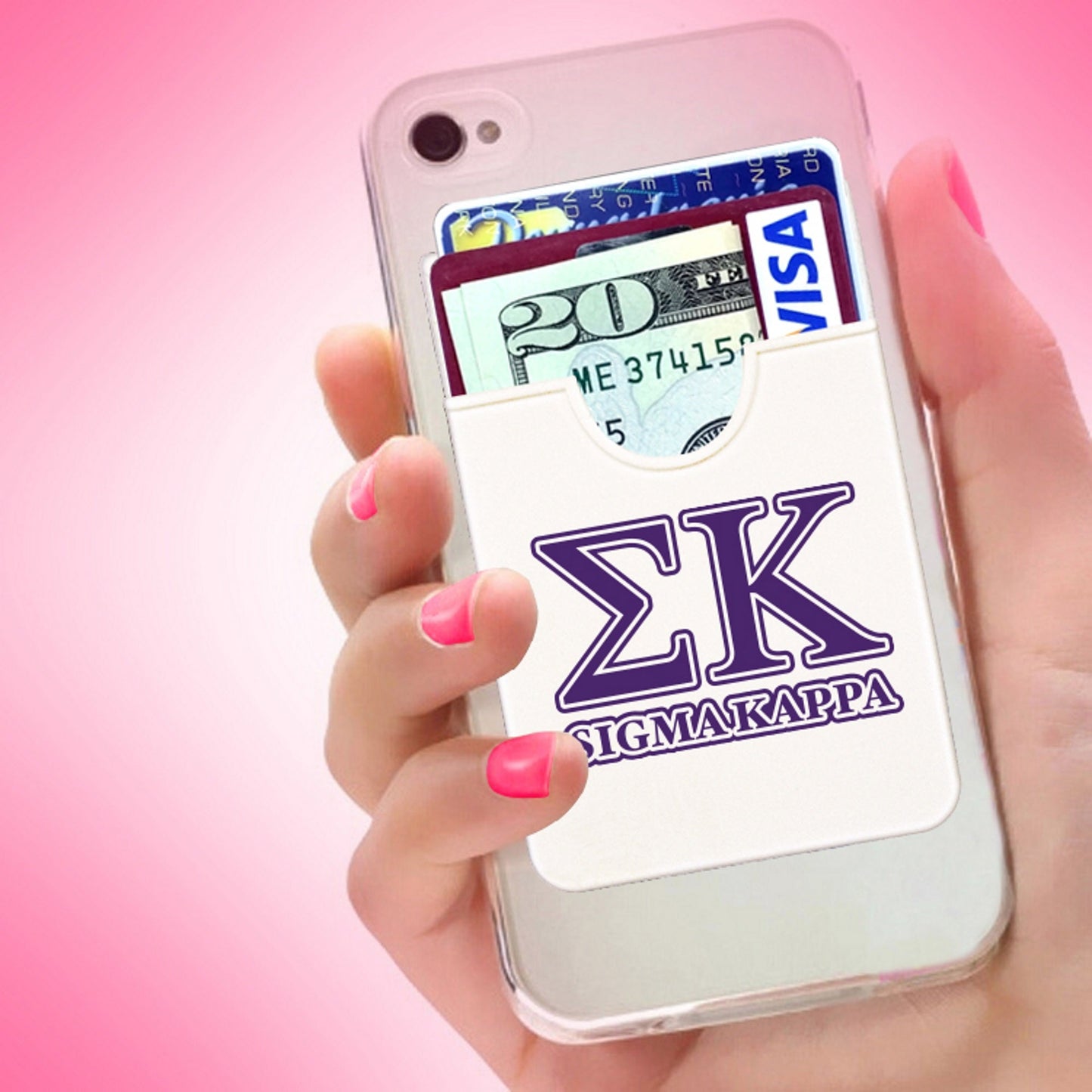 Sigma Kappa Koala Pouch - Greek Letters Design - Phone Wallet