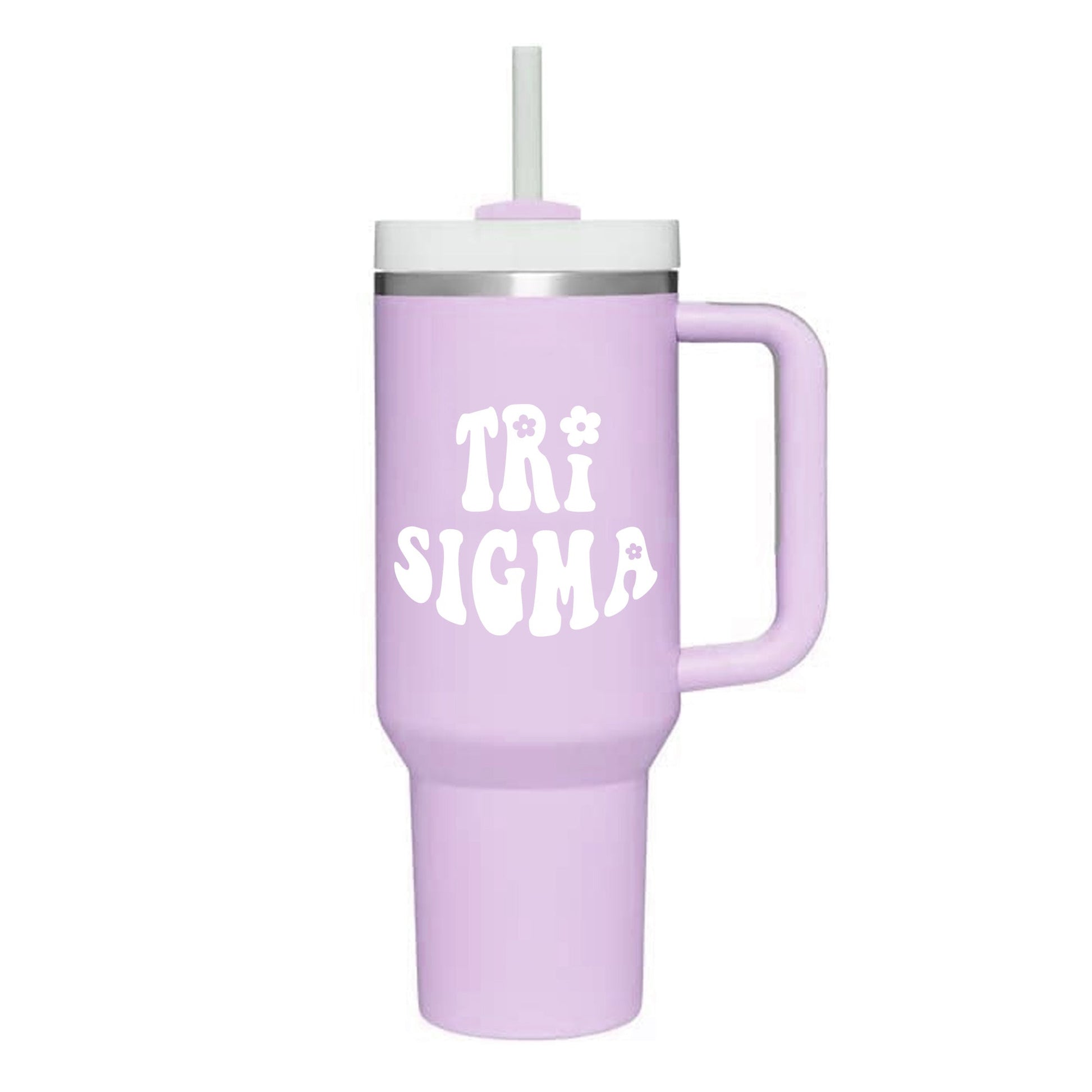 Tri Sigma 40oz Stainless Steel Tumbler with Handle - Virginia Book Company