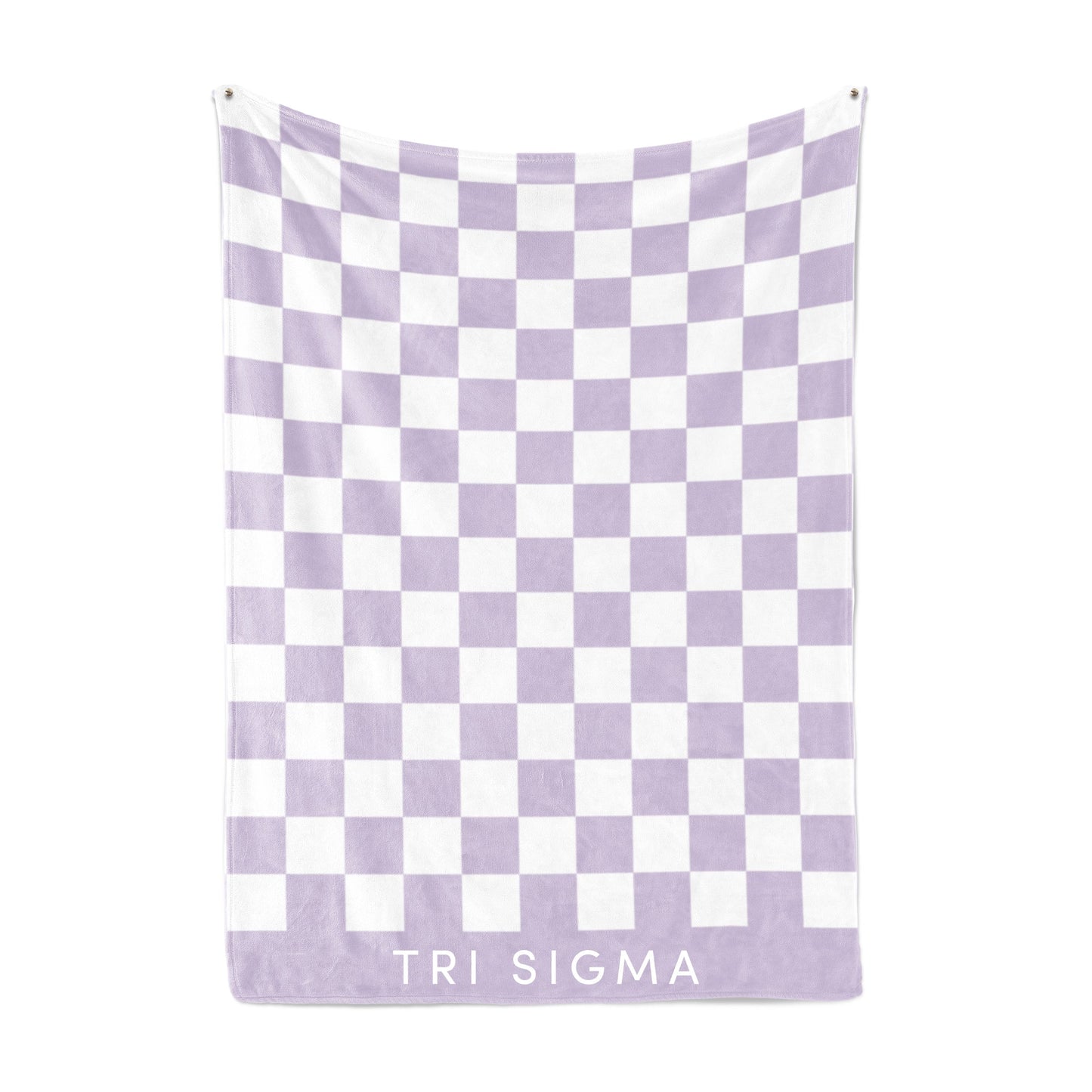 Tri Sigma Thick Blanket, Stylish Checkered Blanket 50 in X 62 in - Virginia Book Company
