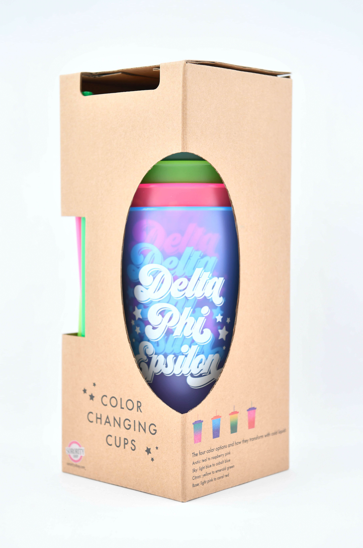 Delta Phi Epsilon Color Changing Cups (Set of 4)