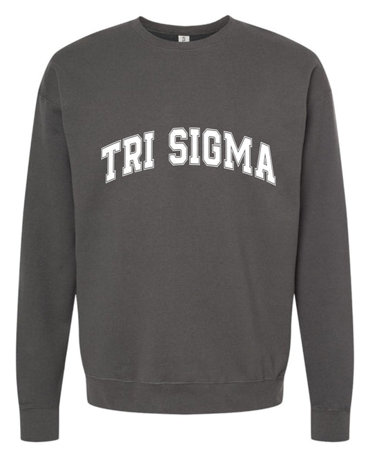 Sigma Sigma Sigma Sweatshirt- Crewneck Varsity Letters Design