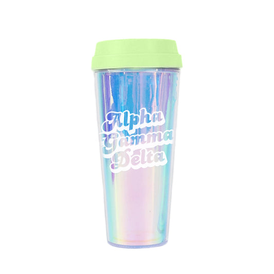 Alpha Gamma Delta Retro Style Sorority Tumbler - Virginia Book Company