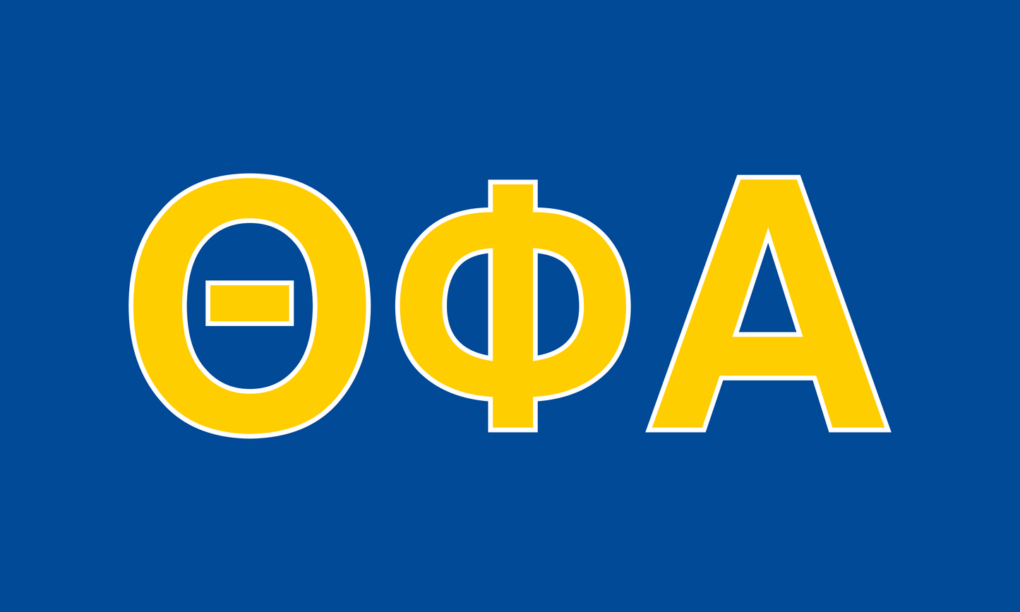 Theta Phi Alpha Sorority Greek Letters Flag, Two-Color Design