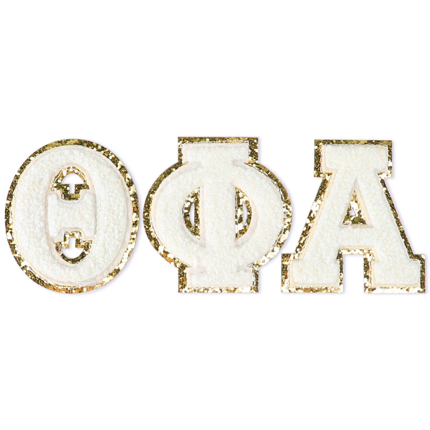 Theta Phi Alpha Chenille Stickers - Greek Letter Stickers