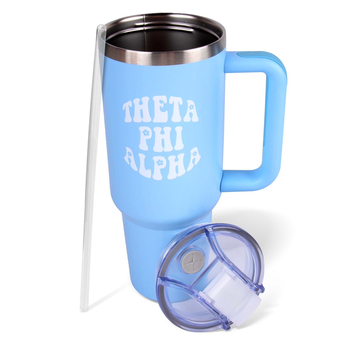 Theta Phi Alpha Tumbler - 40oz Stainless Steel with Handle