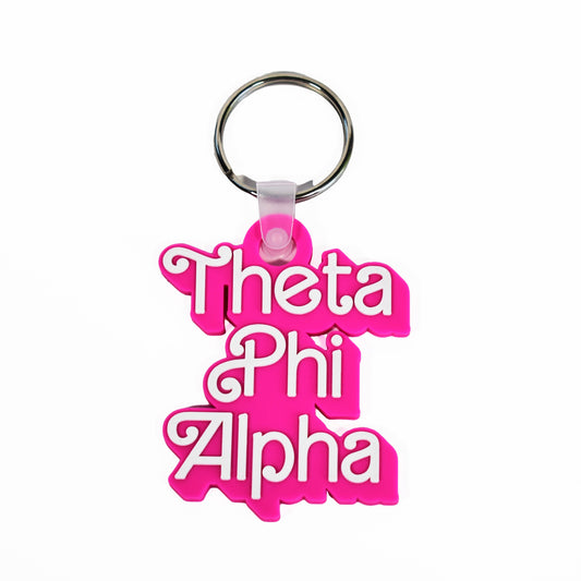 Theta Phi Alpha Keychain- Retro Dolly Sorority Name Design