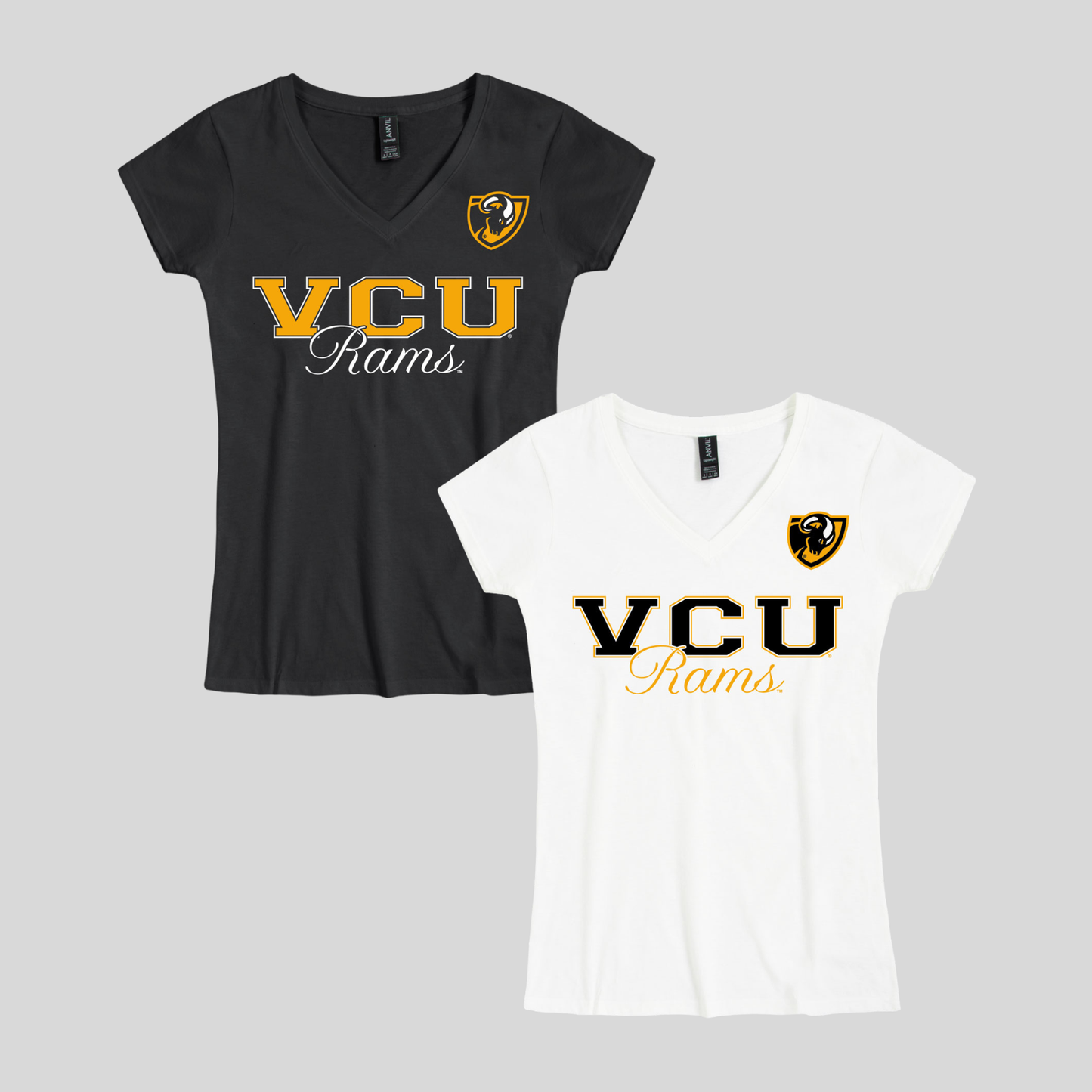 VCU Ladies V-Neck Off Shoot Tee