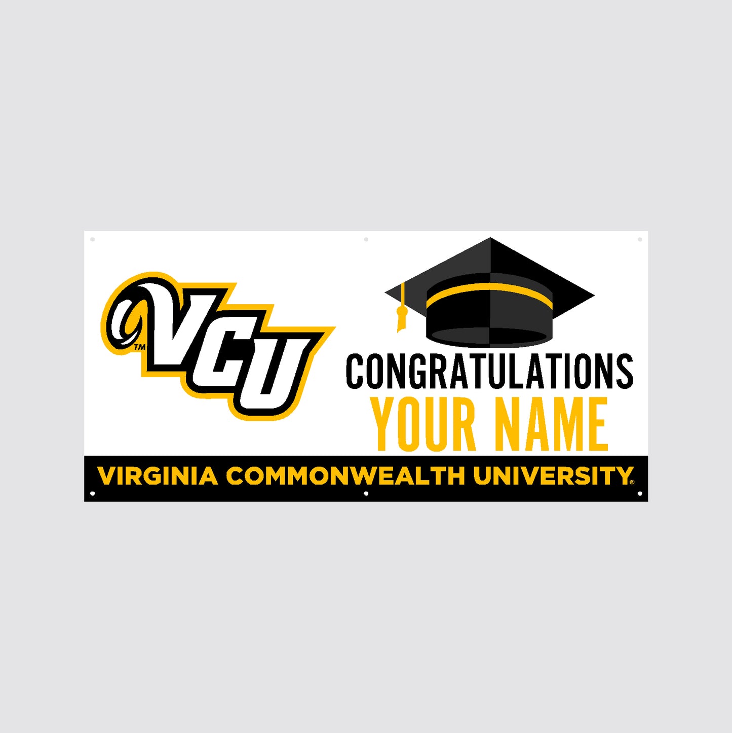 Customizable Congratulations VCU Graduate Banner - online only