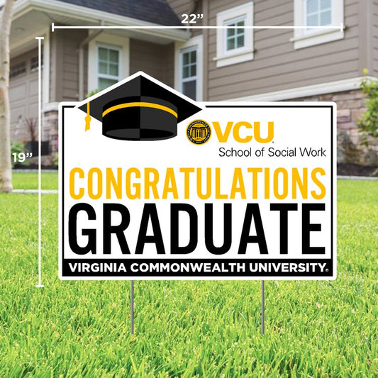 Congratulations VCU Social Work Graduate Lawn Sign - Online Only
