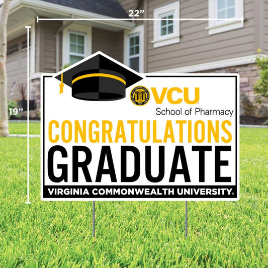 Congratulations VCU Pharmacy Graduate Lawn Sign - Online Only
