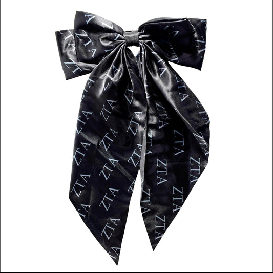 Zeta Tau Alpha Greek Letters Hair Bow