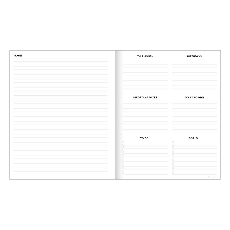 2026 Washed Oak Large Monthly Planner