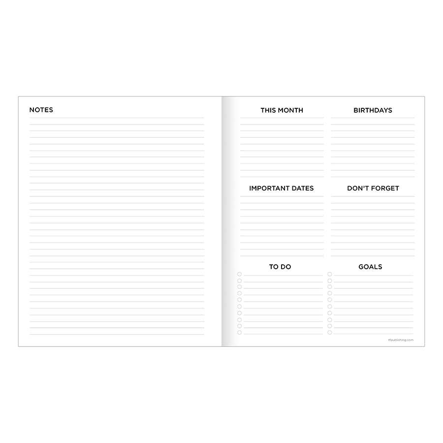 2026 Gingham Wheat Medium Monthly Planner
