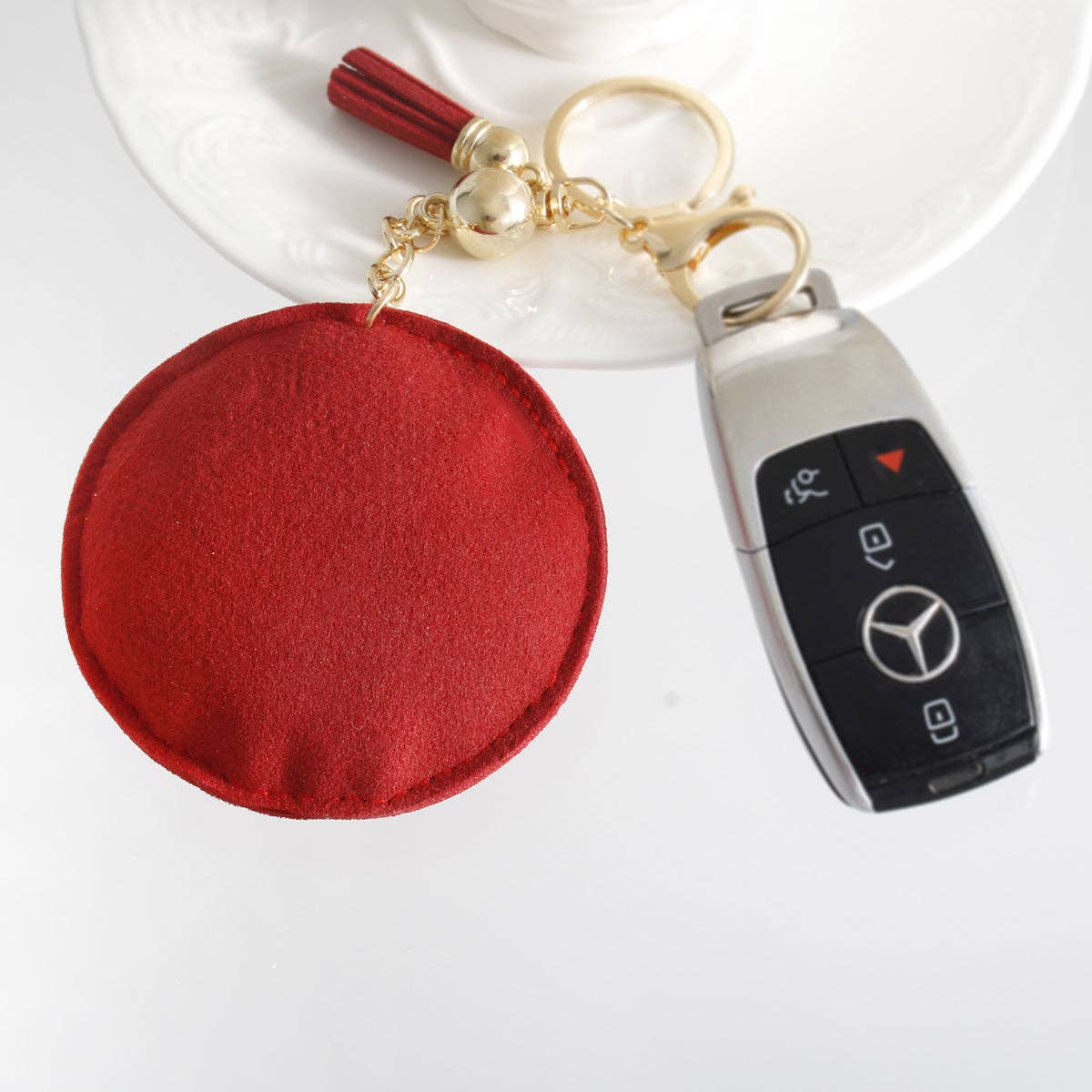 DST Delta Sigma Theta Red Padded Sorority Keychain