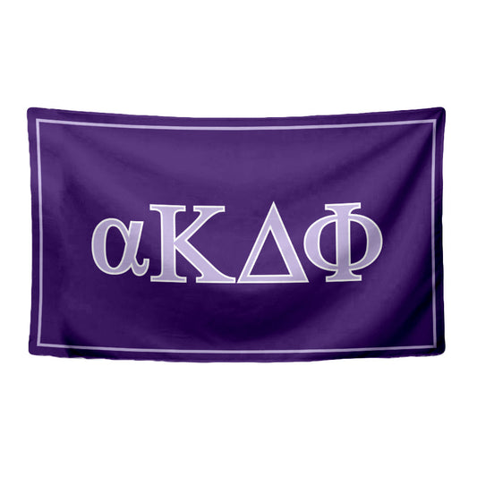 Alpha Kappa Delta Phi Sorority Greek Letters Flag, Two-Color Design