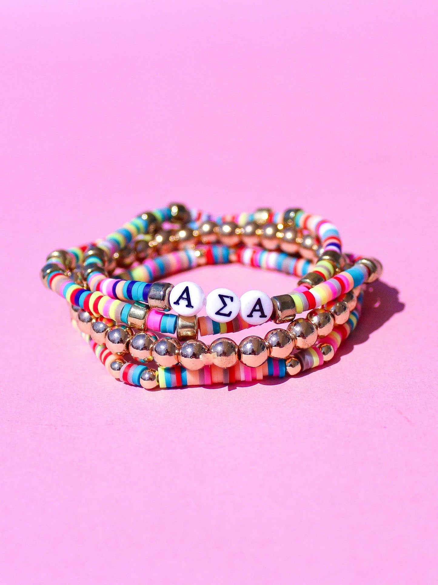 Alpha Sigma Alpha ASA Miley Bracelet Stack
