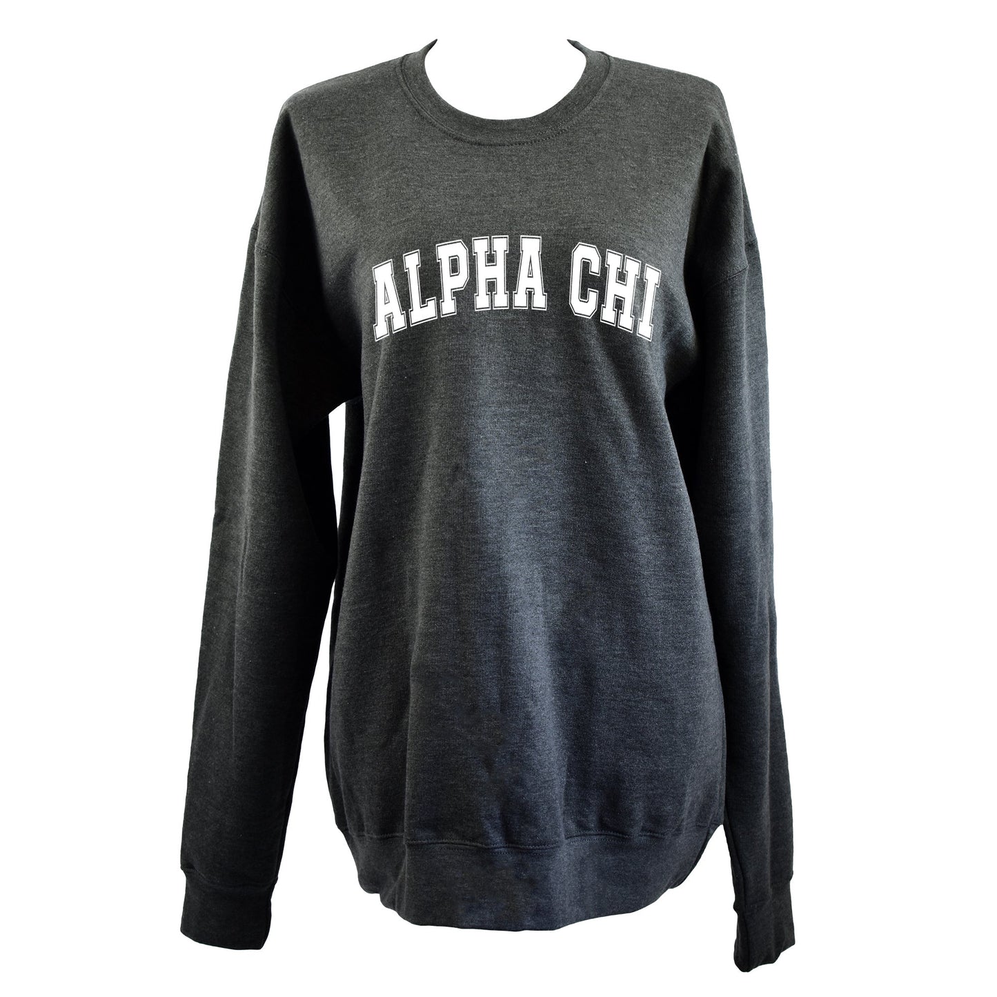 Alpha Chi Omega Sweatshirt- Crewneck Varsity Letters Design