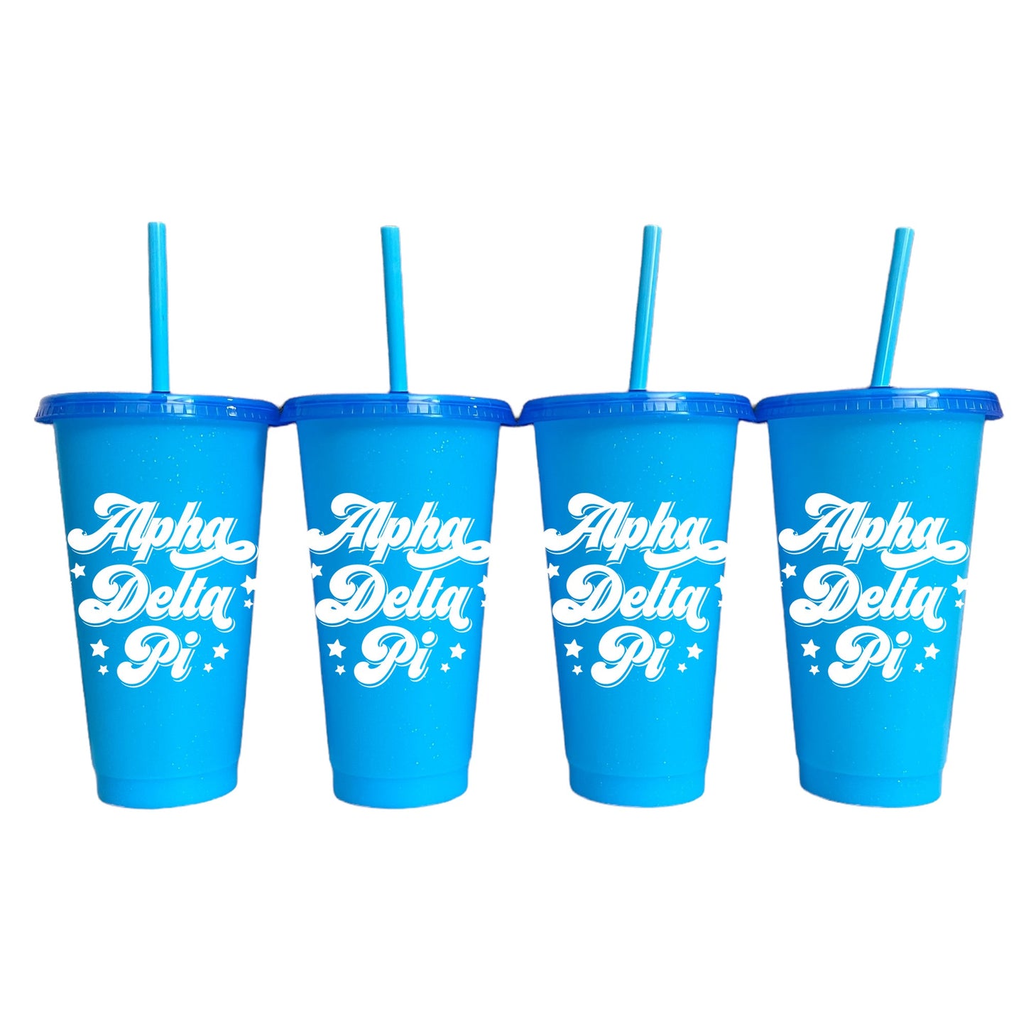 Alpha Delta Pi Glitter Color Changing Cup 4-Pack