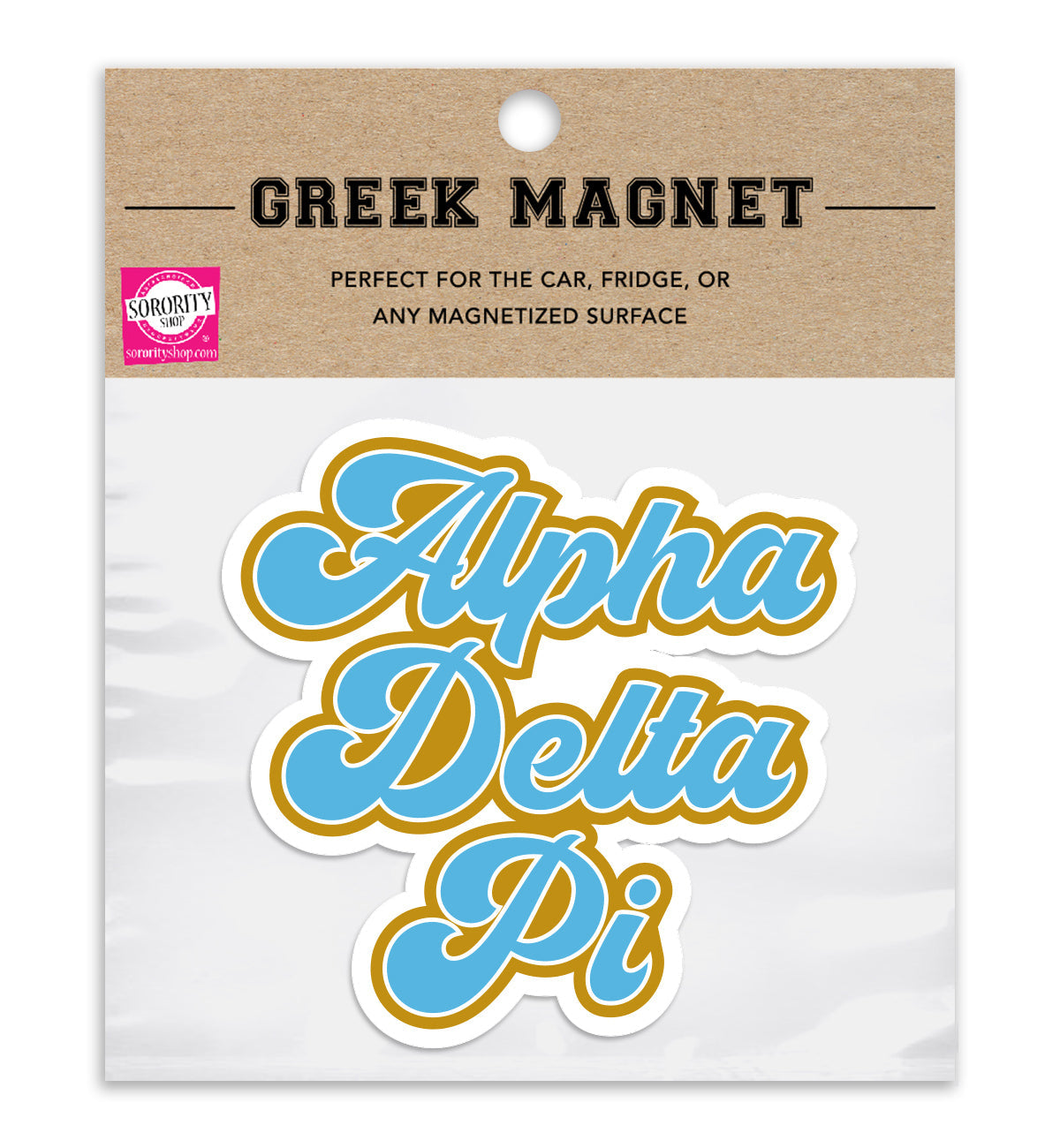 Alpha Delta Pi Retro Sorority Car Magnet Set of 2