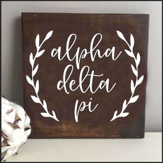 Alpha Delta Pi Wooden Wall Art