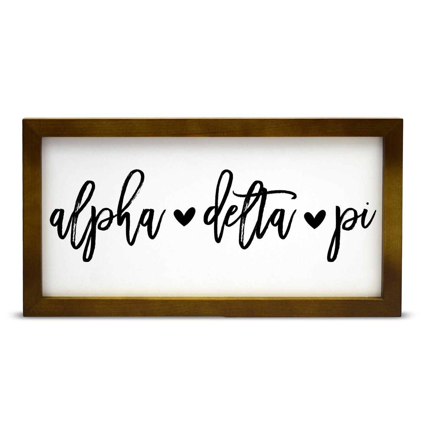 Alpha Delta Pi Script Wooden Sign