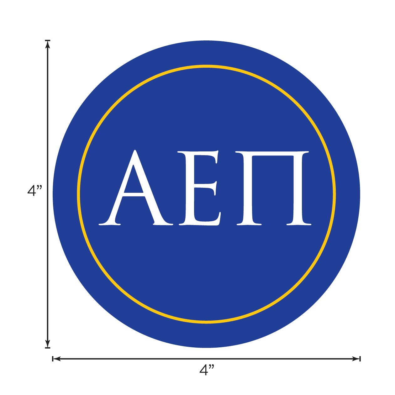 Alpha Epsilon Pi Fraternity Car Decal Sticker- Full Color Circle Logo