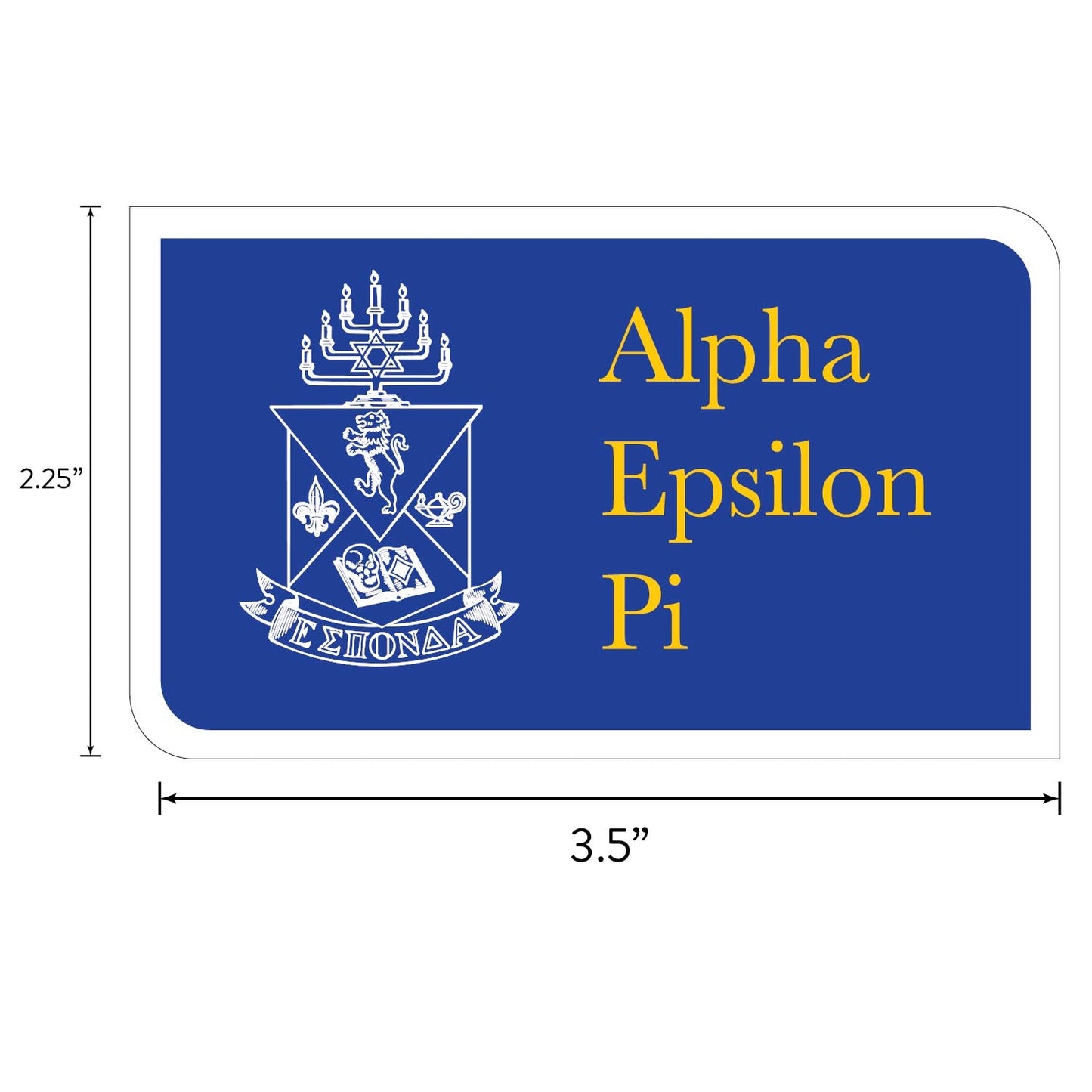 Alpha Epsilon Pi Fraternity Sticker Sheet- Brand Focus