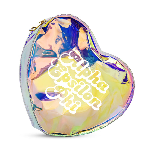 Alpha Epsilon Phi Heart Shaped Makeup Bag