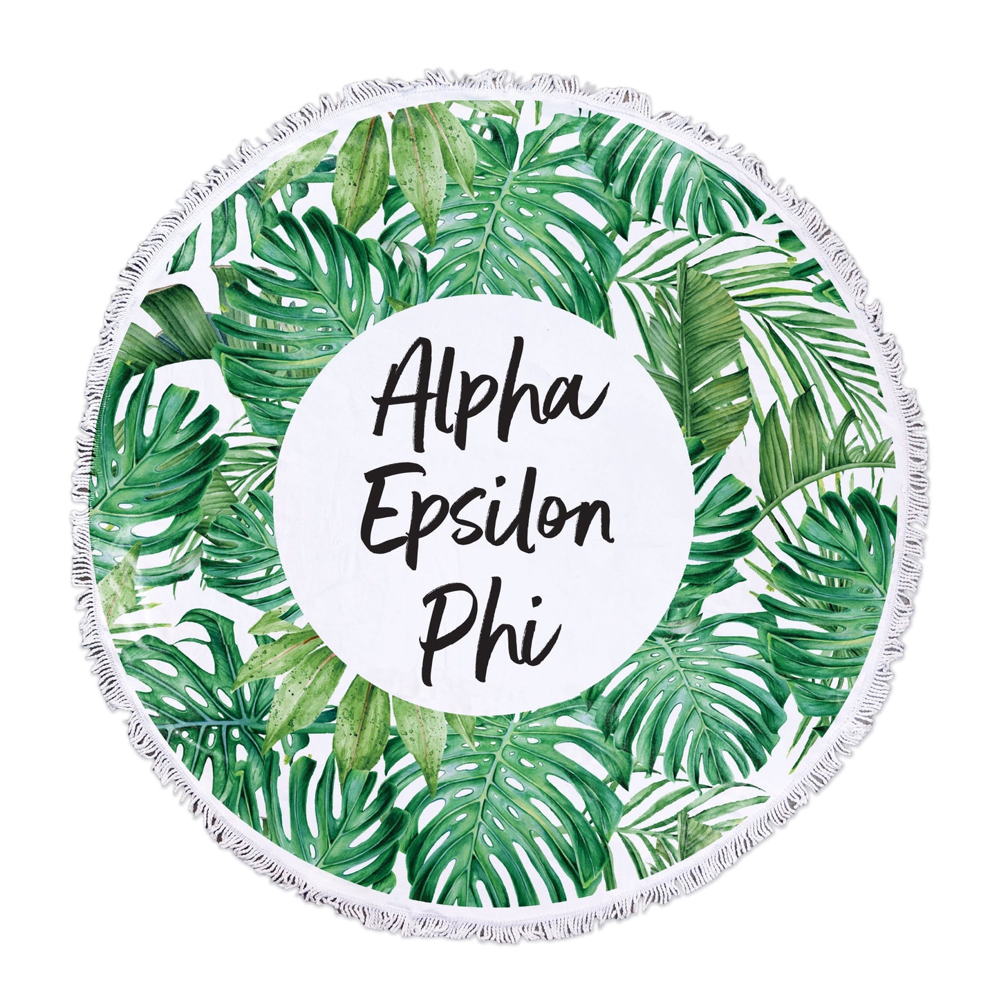 Alpha Epsilon Phi Palm Leaf Fringe Towel Blanket