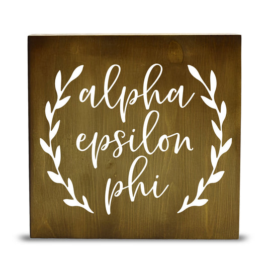 Alpha Epsilon Phi Wooden Wall Art