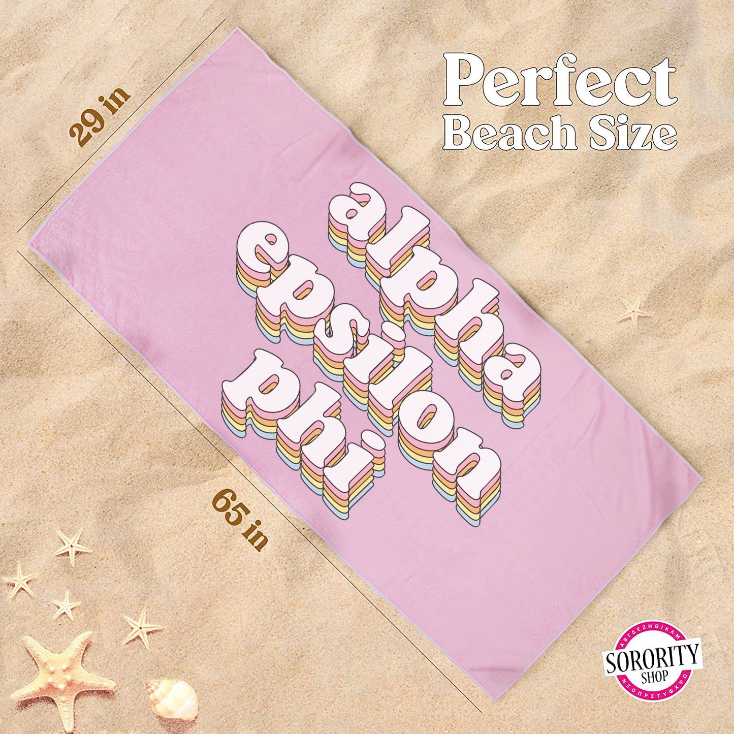 Alpha Epsilon Phi Plush Retro Beach Towel