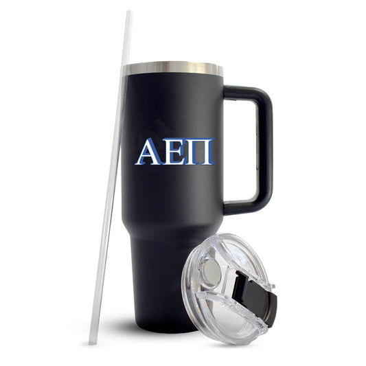 Alpha Epsilon Pi Fraternity 40oz Stainless Steel Tumbler with Handle