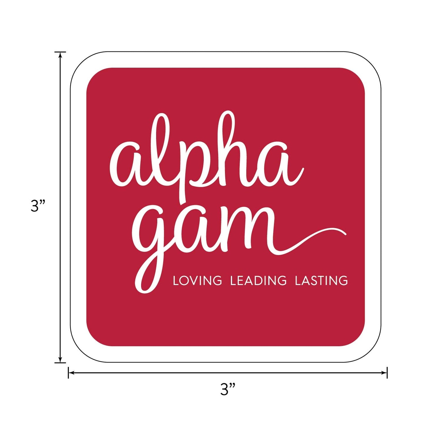 Alpha Gamma Delta Sorority Brand Focus Sticker Sheet