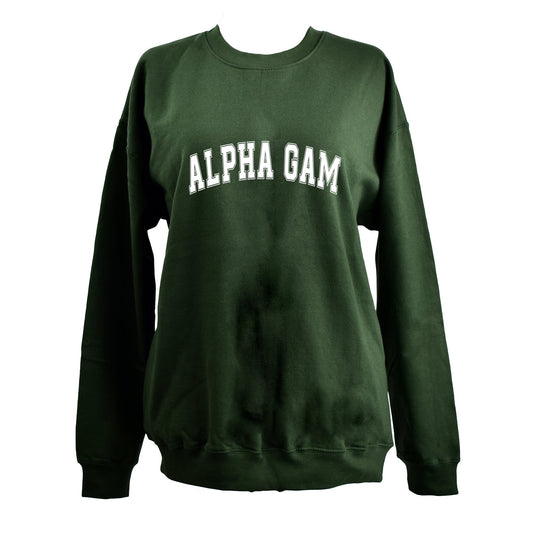 Alpha Gamma Delta Sweatshirt- Crewneck Varsity Letters Design